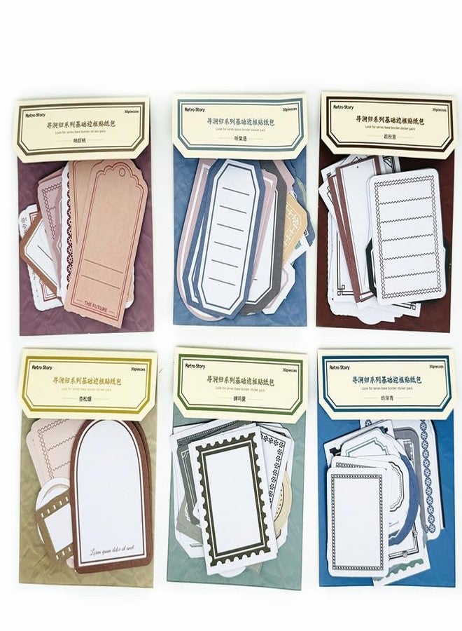 Koolemon 180pcs Scrapbooking Paper Stickers,Vintage Label Aesthetic Decoration Paper Decorative Sticker for DIY Decoupage Junk Journal Scrapbooking Supplies Multicolor - Image 1