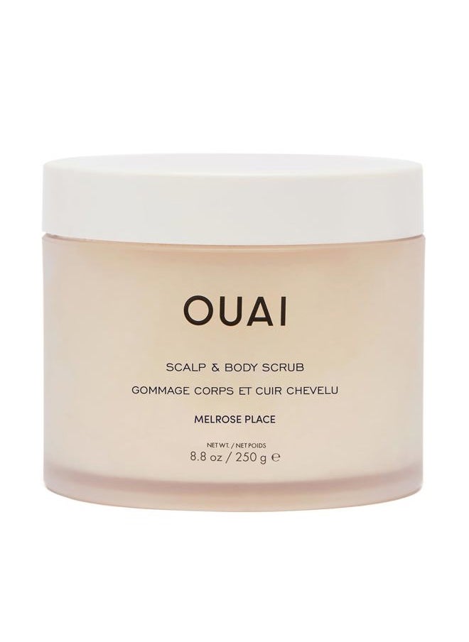 Ouai - Scalp & Body Scrub, Melrose Place - Exfoliating Body Scrub with Sugar & Coconut Oil Blend for Smooth, Moisturized Skin - Gentle Scalp Scrub for Removing Product Build Up (8.8 Oz) - Image 1