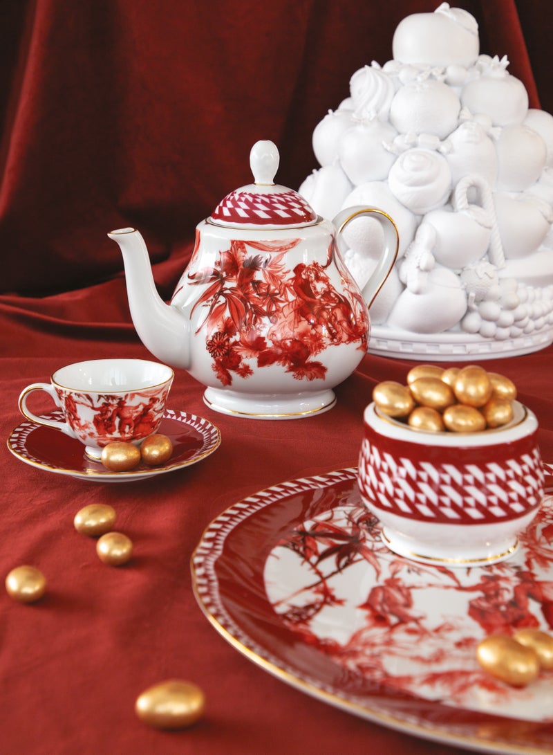 Baci Milano Le Rouge Sest 2 Tea Cups Porcelain - Image 2