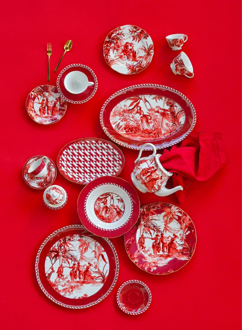 Baci Milano Le Rouge Sest 2 Tea Cups Porcelain - Image 3