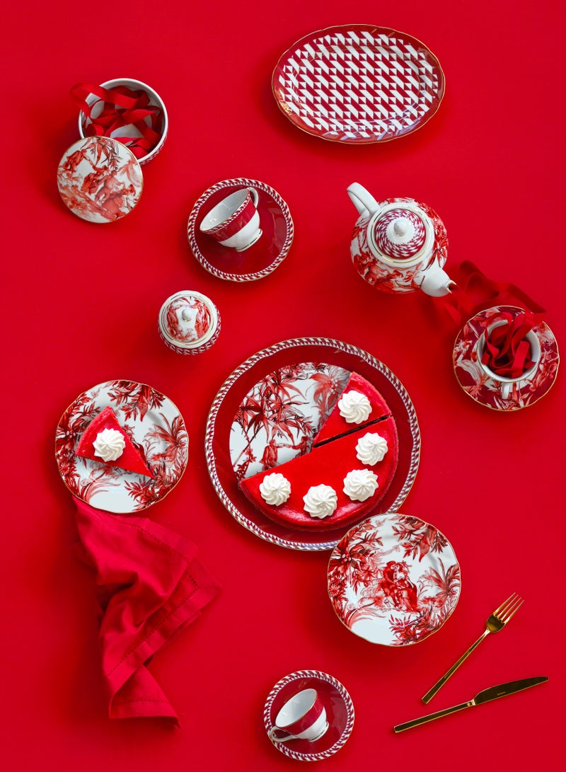 Baci Milano Le Rouge Sest 2 Tea Cups Porcelain - Image 4