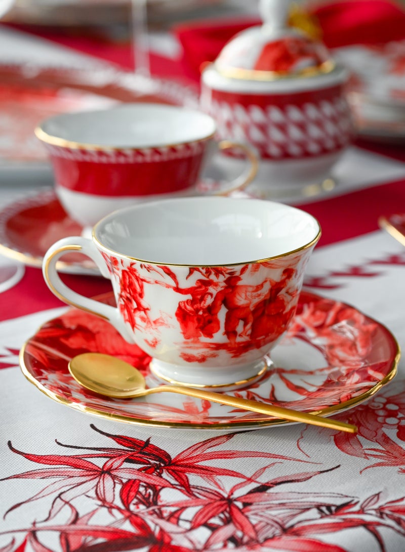 Baci Milano Le Rouge Sest 2 Tea Cups Porcelain - Image 5