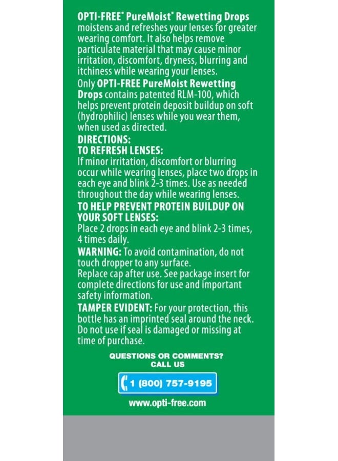 Opti-Free Puremoist Rewetting Drops, 12-mL - Image 2