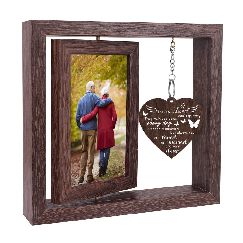 Boiveco Memorial Gifts for Loss of Loved One Sympathy Gift  Christmas in Heaven  Bereavement Gifts for Loss of Mom Dad Memorial Picture Frame 4x6  Remembrance Condolence Sentimental Gifts for Loss In Memory of Loved One Gifts - Image 1