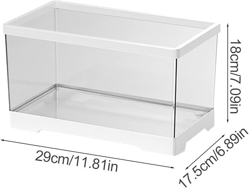 White Turtle Tank Set Reptile Habitat Enclosure with Drain System for Frogs Crabs Geckos Lizards - Image 5