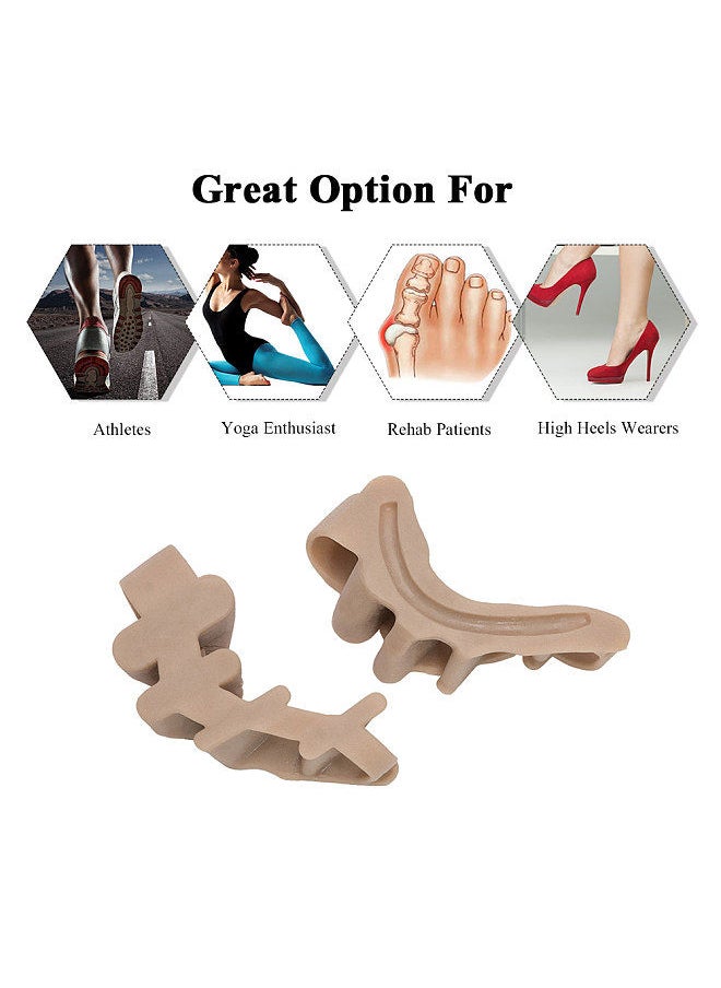 Silicone Toe Separators Straightener Toe Corrector Spacer Spreader Stretchers for Bunion Relief Hammer Toes Toe Correction