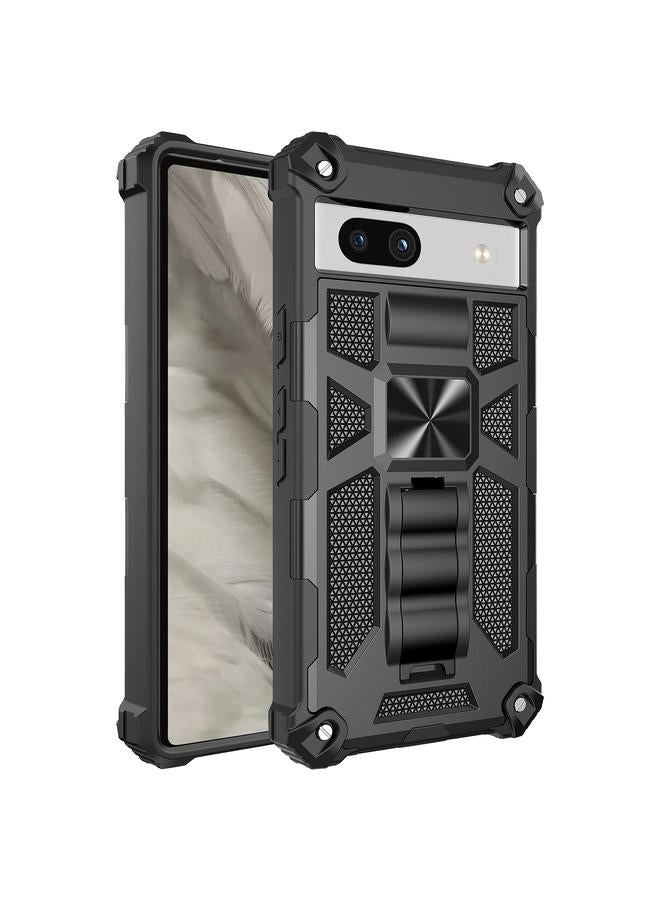 Green Tiger Case For Google Pixel 7a Shockproof TPU + PC Magnetic Phone Case with Holder - Image 1