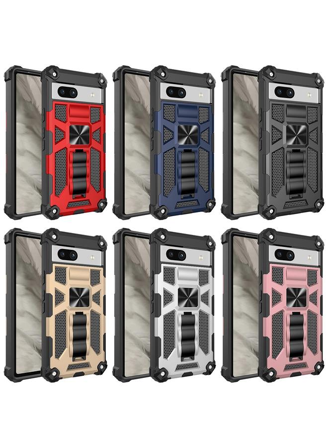 Green Tiger Case For Google Pixel 7a Shockproof TPU + PC Magnetic Phone Case with Holder - Image 2