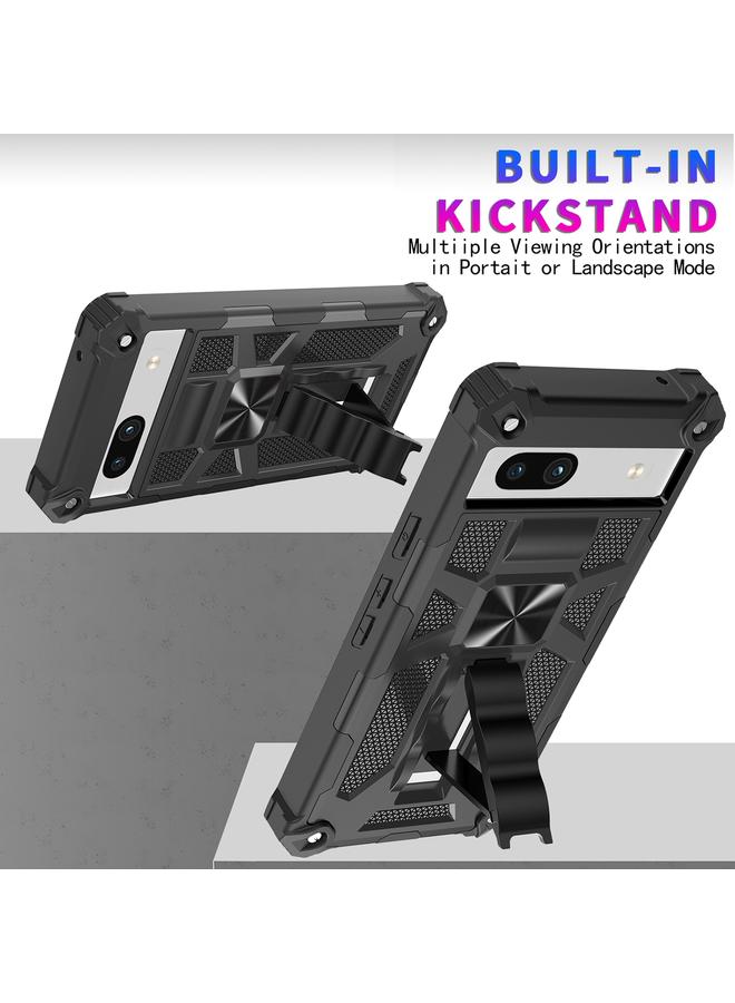 Green Tiger Case For Google Pixel 7a Shockproof TPU + PC Magnetic Phone Case with Holder - Image 3