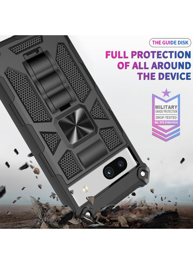 Green Tiger Case For Google Pixel 7a Shockproof TPU + PC Magnetic Phone Case with Holder - Image 4