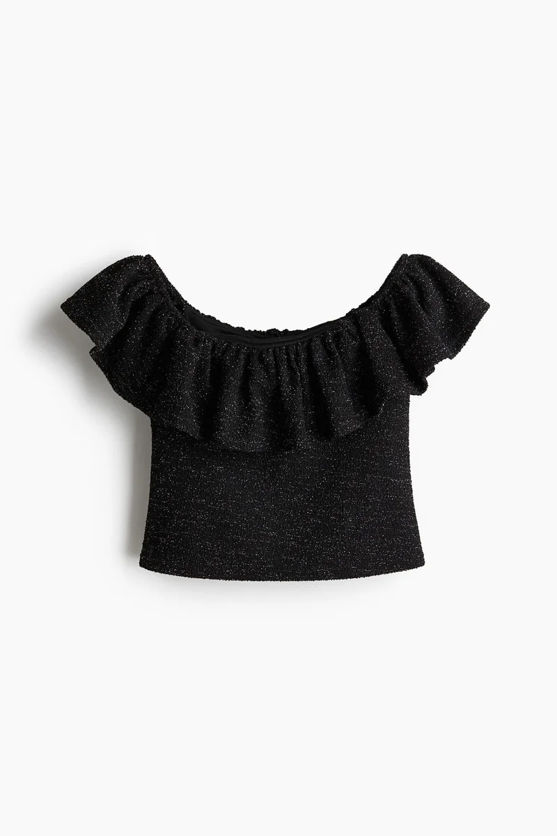 H&M Glittery Off-The-Shoulder Top