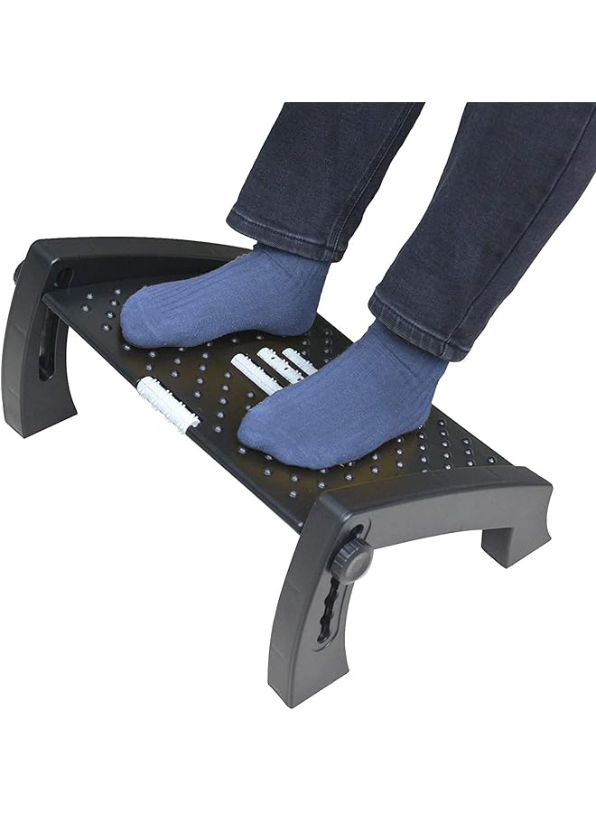 إيروريكس مسند قدم تحت المكتب مع سطح تدليك، مسند قدم مريح بـ 6 ارتفاعات قابلة للتعديل مع أرجل ثابتة غير قابلة للانزلاق للمكتب المنزلي - Image 1