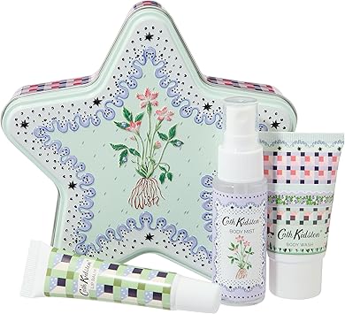 Cath Kidston غسول الجسم كاث كيدستون 30 مل رذاذ الجسم 30 مل وبلسم الشفاه 10 مل يأتي في علبة نجمة هدية تجميل لها هدية عيد الميلاد - Image 1