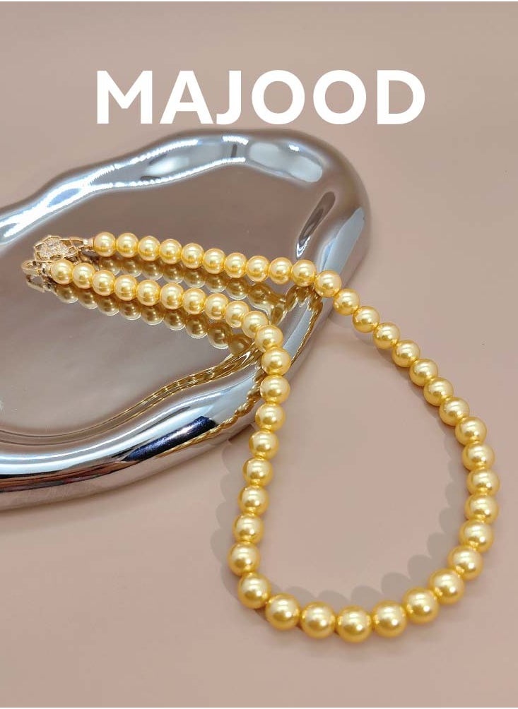 موجود عقد نسائي من اللؤلؤ الكريستالي/ 8 ملم  - Image 1