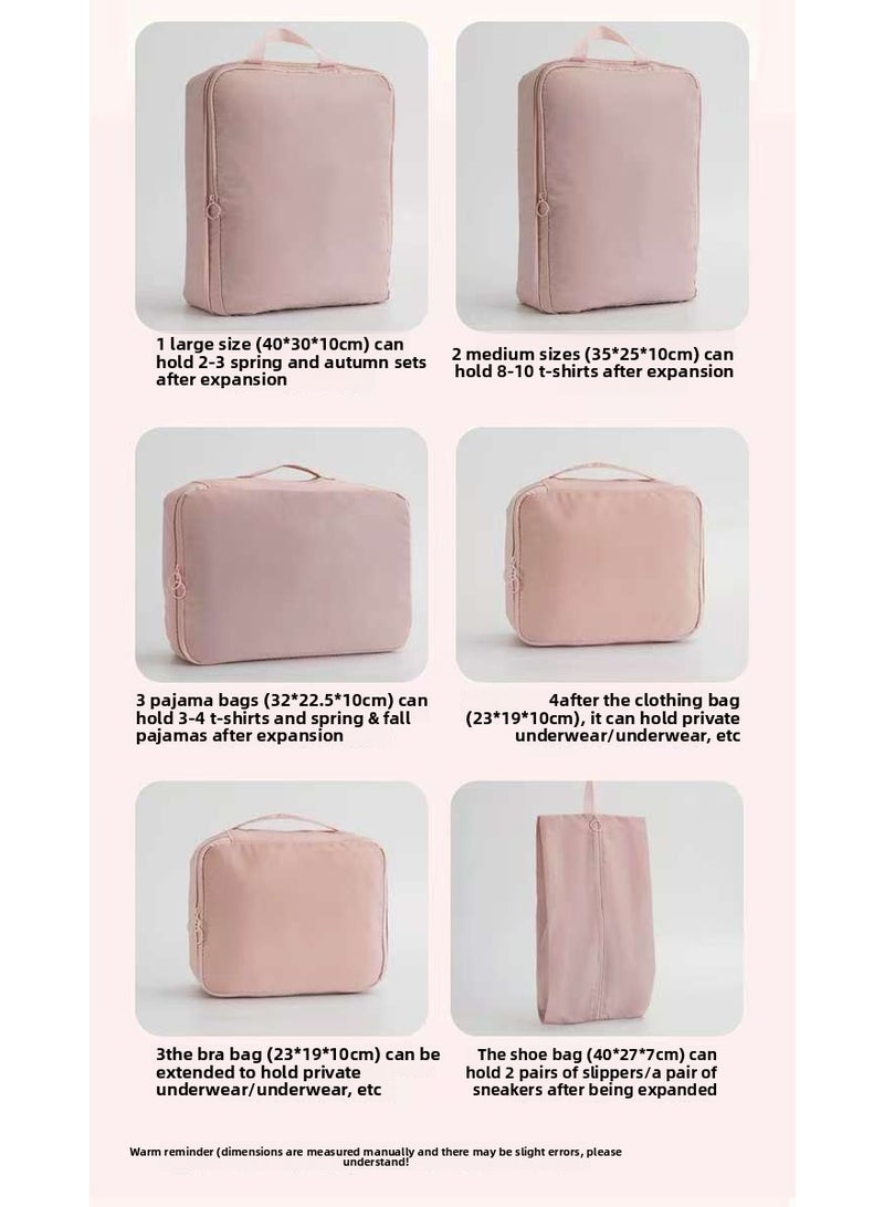 6-Piece Travel Organizer Bag, Waterproof Luggage Organizer Bags for Clothes, Shoes & Accessories, Portable Suitcase Insert Storage Pouches - Image 3