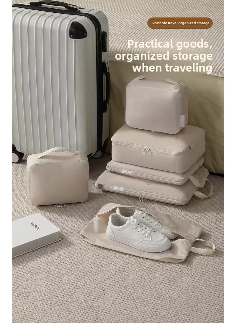 6-Piece Travel Organizer Bag, Waterproof Luggage Organizer Bags for Clothes, Shoes & Accessories, Portable Suitcase Insert Storage Pouches - Image 4