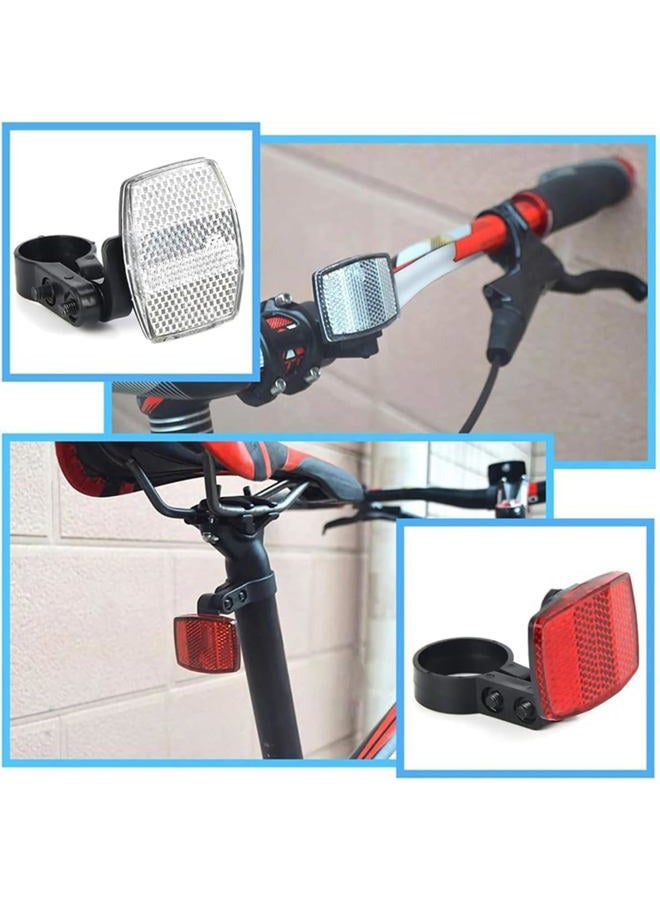 VICDUEKG Bike Front and Rear Reflectors Kit, 12 PCS Bicycle Light Wheel Spoke Reflectors Kit, Cycling Accessories Bike Safety Warning Reflectors for Handlebar and Night Cycling (Orange) - Image 4