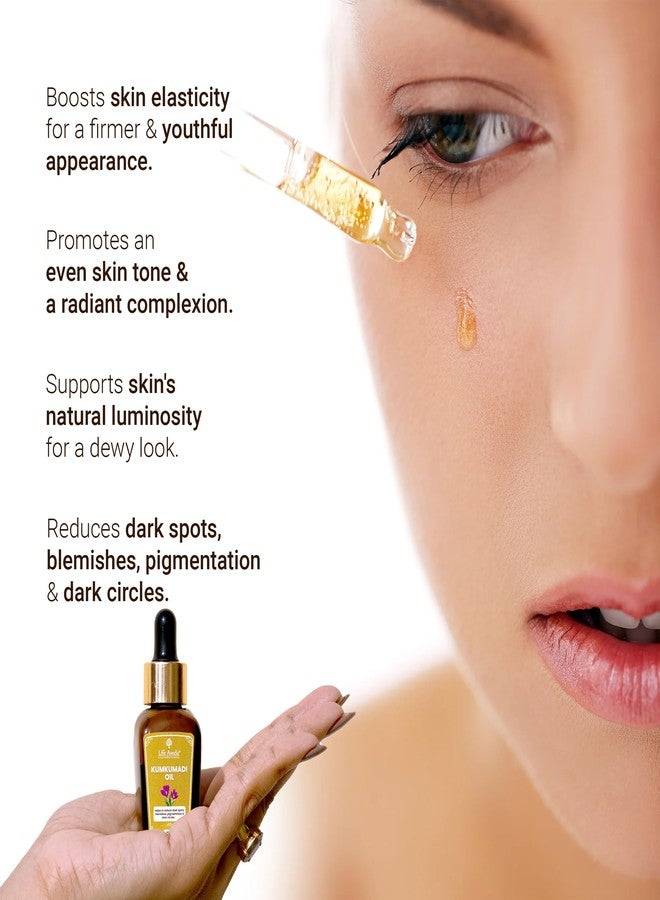 Life Aveda Kumkumadi Tailam | Ayurvedic Face Oil for Glowing Skin | Reduces Dark Spots, Pigmentation, Dryness | Enriched with Saffron, Turmeric, Licorice Root | Anti-Aging & Chemical-Free, 15 ml - Image 3