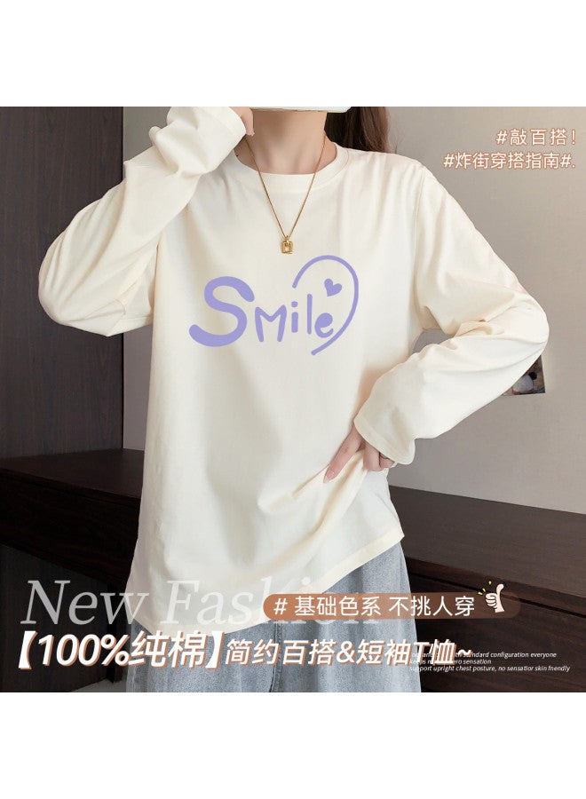Your Sun Women'S Long Sleeve T-Shirt, Women'S Base Layer, Printed Athletic Pure Cotton T-Shirt For Women - Image 2