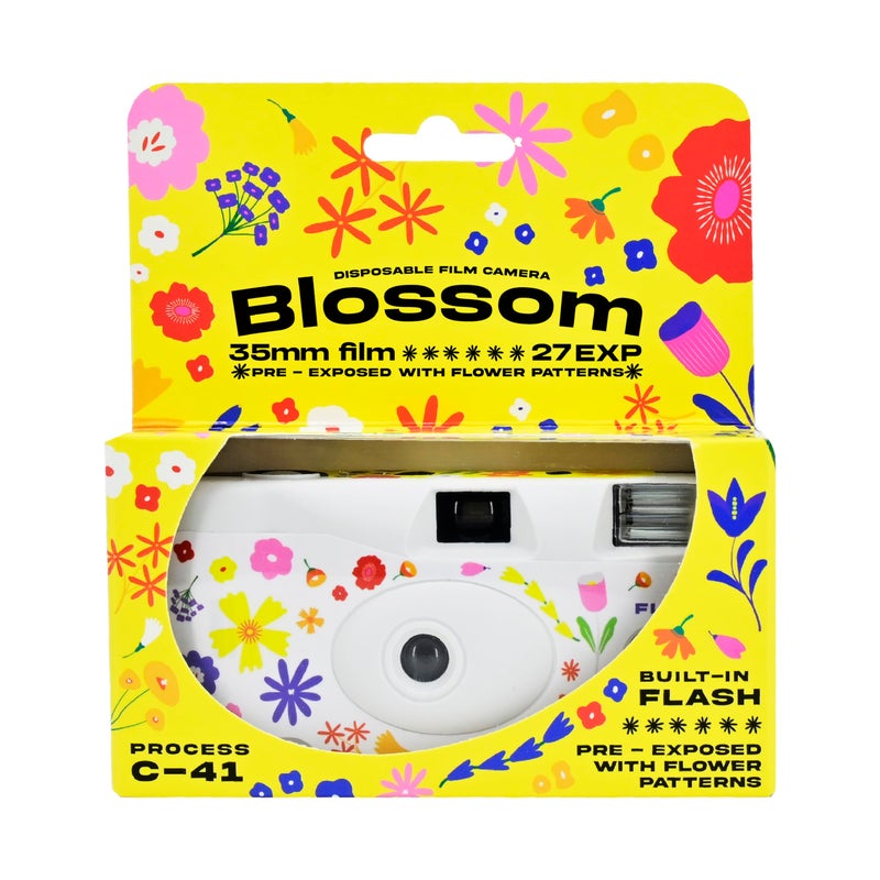Retocolor Blossom 400 35mm Disposable Film Camera 27EXP, ISO400, Color Negative Film, Focus Free, Easy to Use, Built in Flash, Single Use (Film and Battery Included) (Blossom) - Image 1
