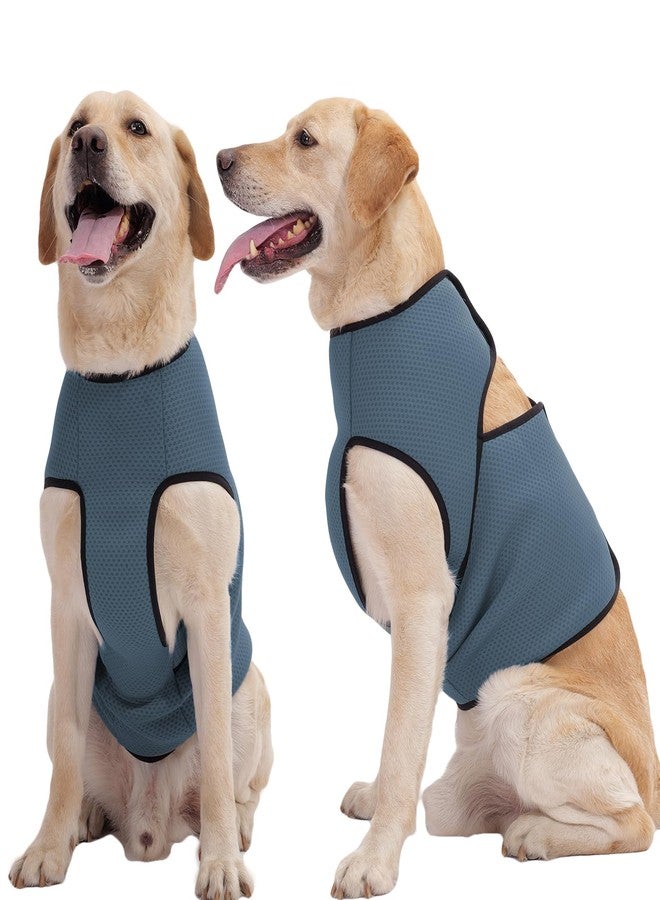 ROZKITCH Dog Anxiety Shirt Calming Jacket, Mesh Dog Anxiety Vest for Thunderstorm Fireworks Travel Vet Visit Separation Anxiety Relief Outdoor Indoor Elastic Breathable Calming Shirt Wrap Blue 3XL - Image 1
