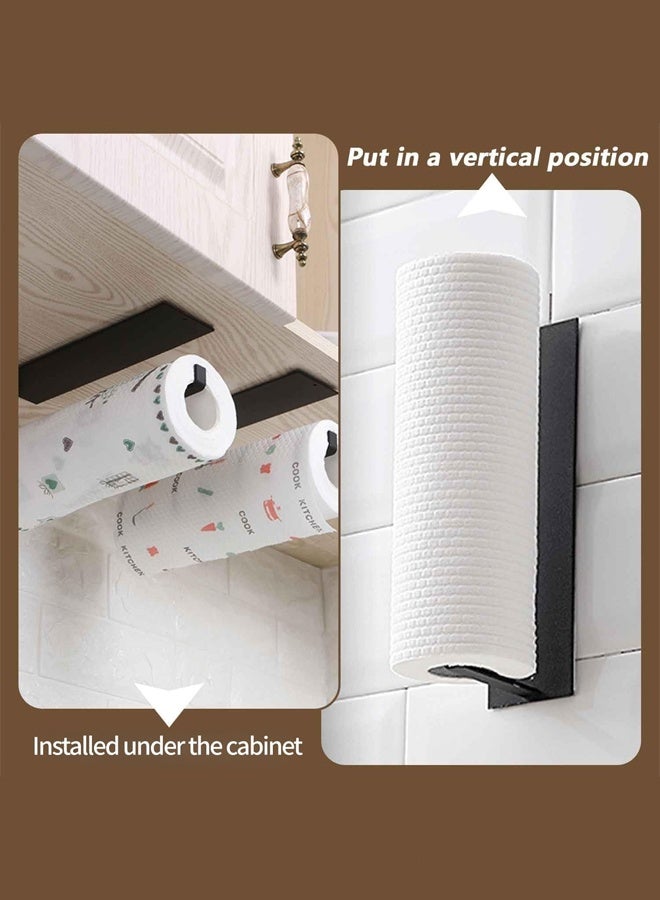 حامل مناديل حمام مغناطيسي، منظم مناشف، حامل لفافة ورق تواليت، رف مناشف جداري، علاقة خطاف مناديل، رف تعليق للحمام والمطبخ والمكتب والمنزل - Image 3
