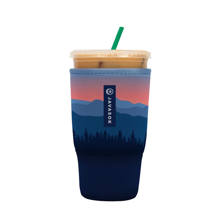 Sok It Sok It JavaSok Iced Coffee  Cold Soda Insulated Neoprene Cup Sleeve Blue Ridge Large 3032oz 