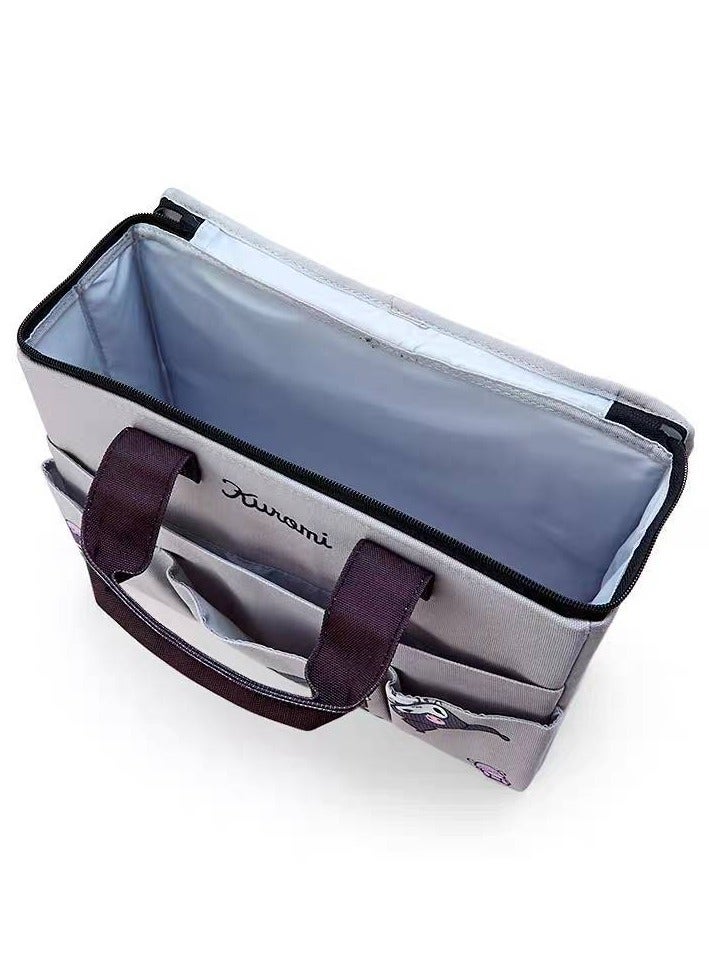 عام حقيبة يد من القماش بالتصميم كاريكاتيري، حلوة، بأشكال كلب باللون المرلو أو البهارات أو كولومي، حقيبة تخزين محمولة وممتعة وجميلة - Image 3