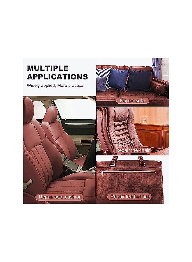 PROMASS 11.8 * 53.9 Inch Strong Self Adhesive Leather Repair Patch, Cuttable Self Adhesive Tape Leather Patch Sofa Repair, Waterproof Leather Repair Kit for Furniture Car Seat Chairs Bags (Lighr Brown)  - Image 4