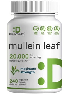 DEAL SUPPLEMENT Mullein Leaf Extract 20,000Mg, 240 Veggie Capsules  - Image 1