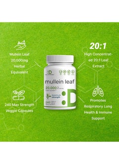 DEAL SUPPLEMENT Mullein Leaf Extract 20,000Mg, 240 Veggie Capsules  - Image 4