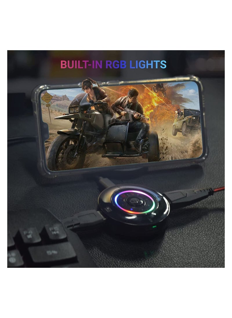 KASTWAVE - Keyboard and Mouse Adapter, Wireless Gaming Keyboard Mouse Converter, Support Phone Charging, Audio Interface Plug and Play, for PUBG Mobile/CODM/Genshin/Diablo All Games - Image 1