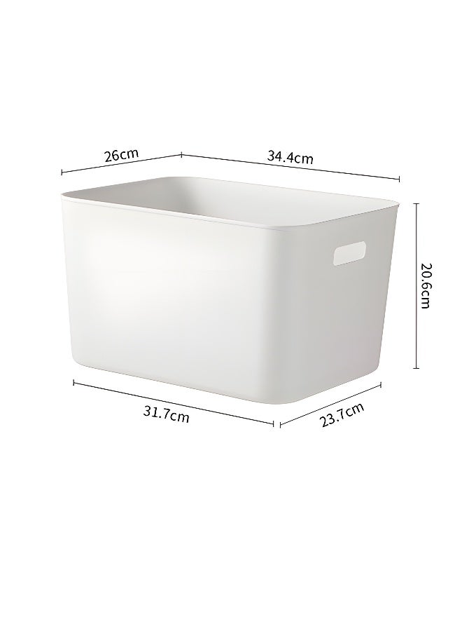 AL RAID 4 Pack - White Box Pantry Cupboard Storage Organizer Basket Bin (Large) - Image 2