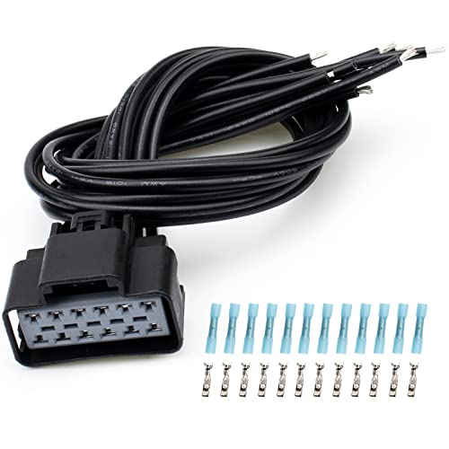HOPUT مجموعة أسلاك HOPUT WPT928 لوحدة توصيل المقاعد المدفأة/المبردة، متوافقة مع فورد F150 F250 إكسبلورر موستانج فيusion لينكولن MKS ميركوري ميلان 2003-2019، 12 سلك، تحل محل 3U2Z-14S411-ZMB WPT-928 - Image 1