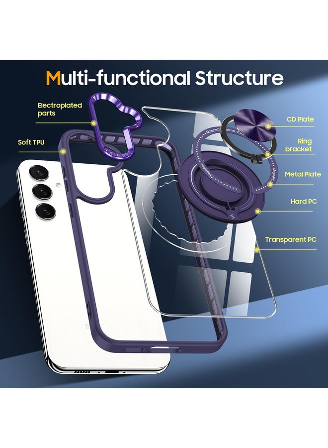 erorex Case For Samsung Galaxy A55 Magnetic Rotating Ring Holder Phone Case - Image 5