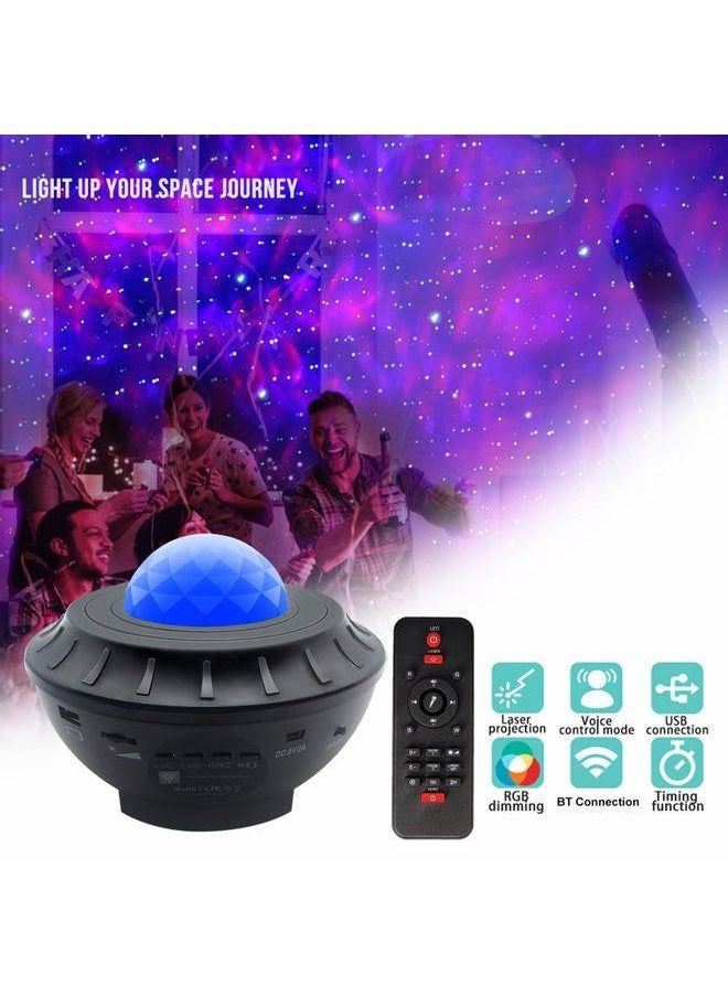 Generic - LED Star Projection Lamp With Music Starry 17 x 13.4 17cm Black - Image 1