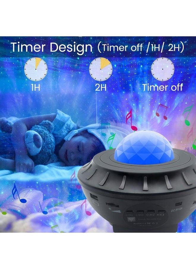 Generic - LED Star Projection Lamp With Music Starry 17 x 13.4 17cm Black - Image 1