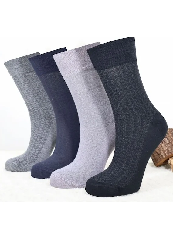كرال سوكس Men's Bamboo Socks Toe Seamless Soft Washable Perfumed Long Socks