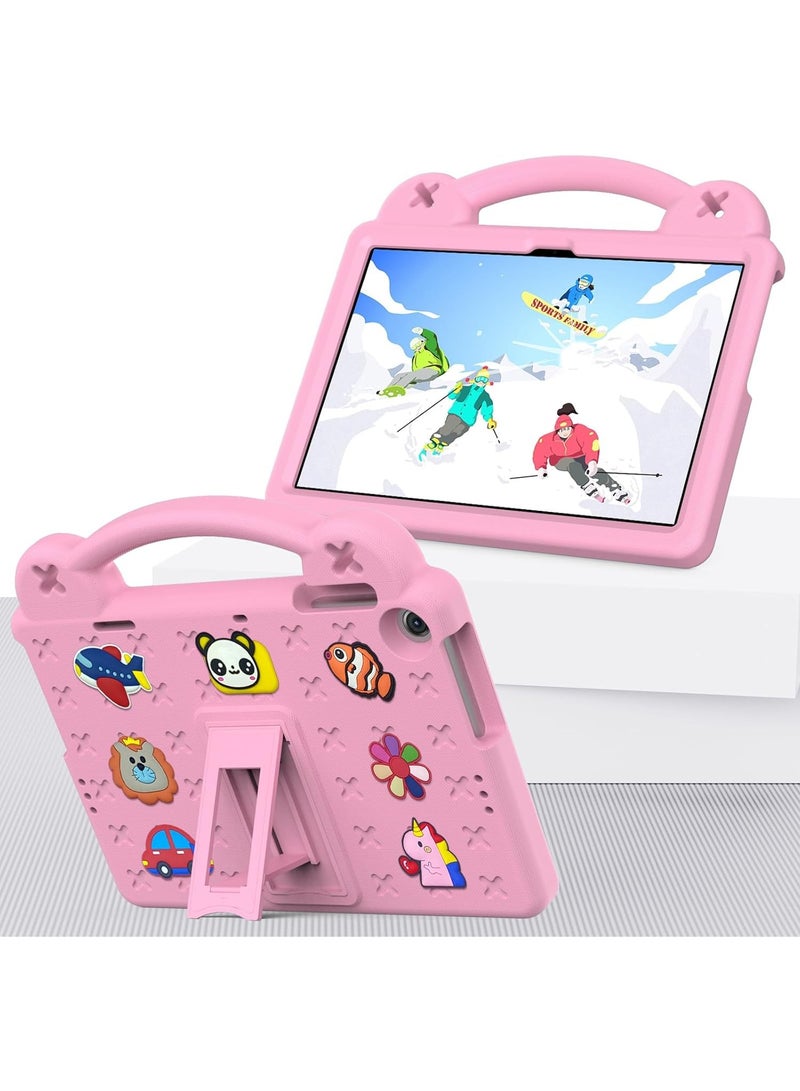Kids Case Compatible with Lenovo Tab M10 3rd Gen 10.1 inch (TB-328FU/TB-328XU) 2022, Heavy Duty EVA Foam Shockproof Cover Kids Proof Tablet Case with Stand (Pink) - Image 1
