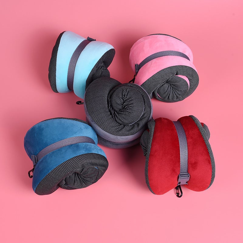 Memory Foam U-Shaped Pillow, Foldable Travel Pillow, Airplane U-Shaped Neck Pillow, Neck Support Pillow, Side Sleeping Portable Travel Pillow - Image 5