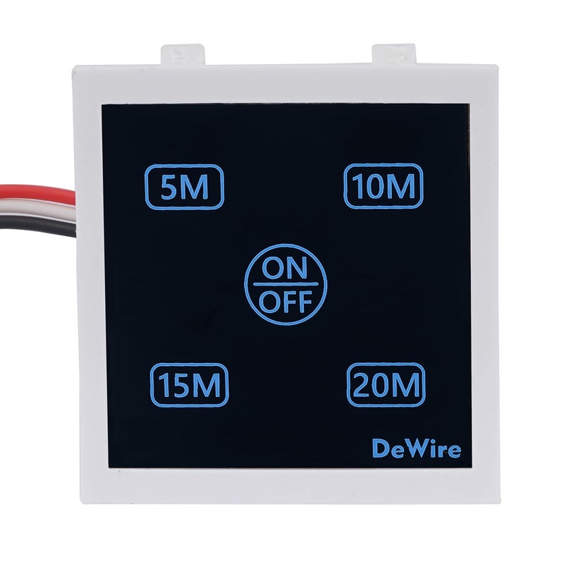 DeWire Auto Cut Off Timer Switch for Water Motor Pump, Water Heater, Exhaust Fans,Mosquito Repellent,Humidifier, Air Purifier,Room Heaters and Lighting Loads up to 10 AMPS (5, 10, 15, 20 Mins) - Image 1