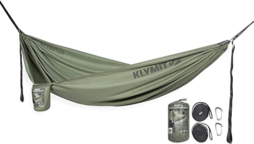 Klymit Single Traverse Hammock, Portable Hammock for Camping, Green - Image 1