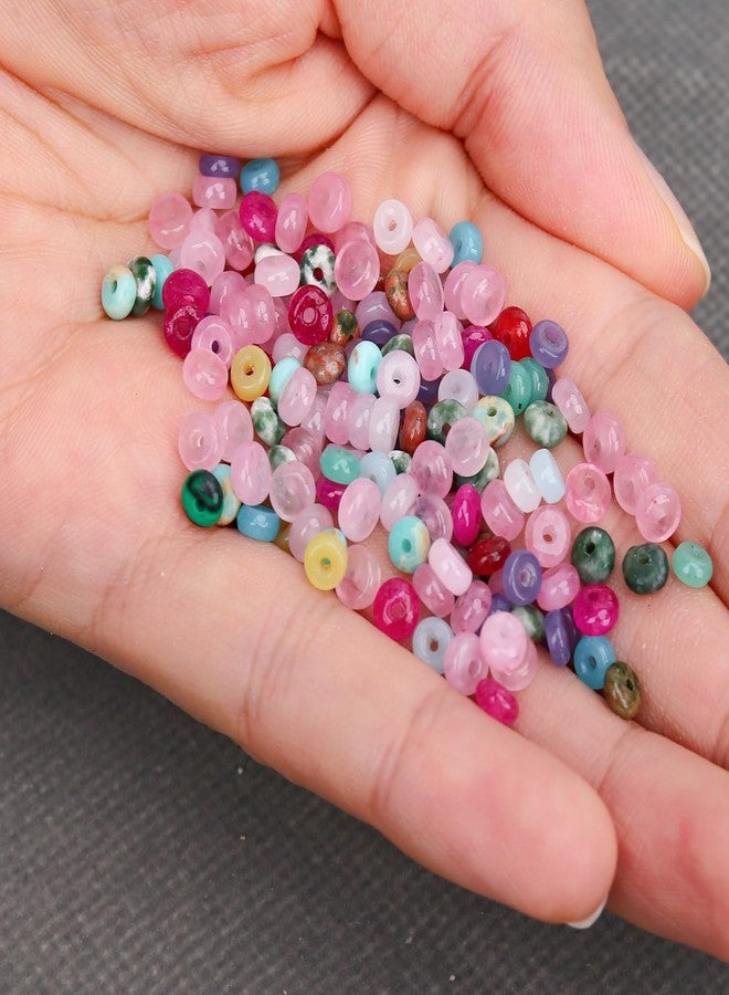 BONNY BOXX 1 Strand (150PCs) Natural 2 * 4mm Colorful Rondelle Beads, Natural Abacus Disk Stone Beads Loose Spacer Gemstone for DIY Bracelet Necklace Jewelry Making - Image 5