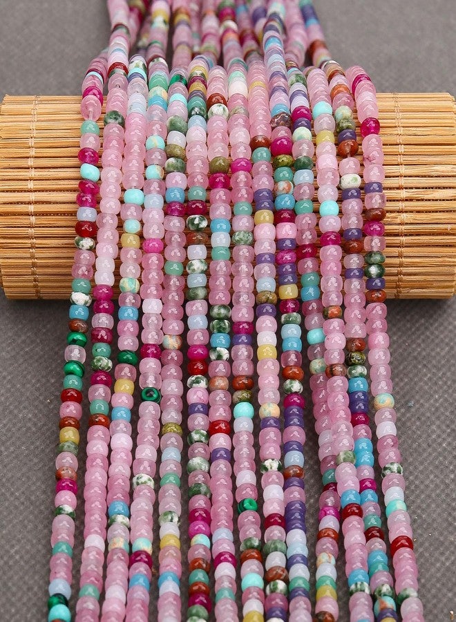 BONNY BOXX 1 Strand (150PCs) Natural 2 * 4mm Colorful Rondelle Beads, Natural Abacus Disk Stone Beads Loose Spacer Gemstone for DIY Bracelet Necklace Jewelry Making - Image 4