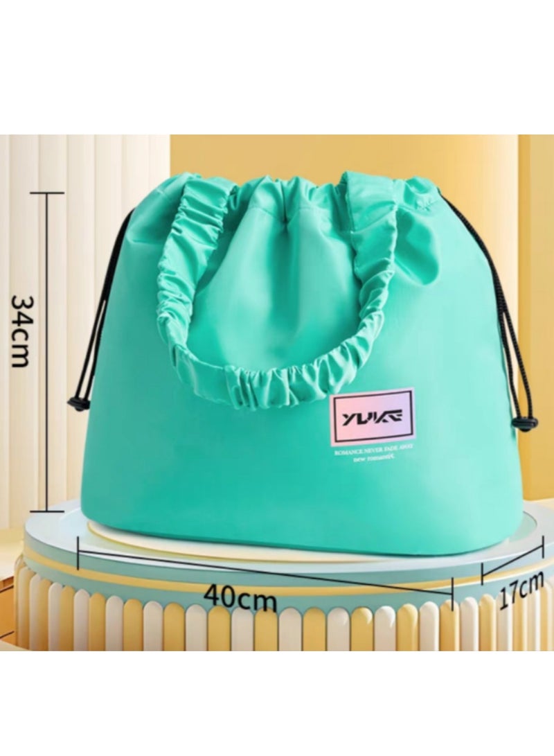 يوكه Fluorescent green fitness bag with dry wet separation swimming bag - Image 2