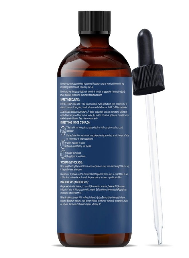 Botanic Hearth 100% Pure Rosemary Oil For Hair Growth (2 fl oz) Infused With Biotin, Jojoba & castor Oil | Hair strengthening Treatment | Nourishing & Volumizing | Non GMO Verified - Image 3