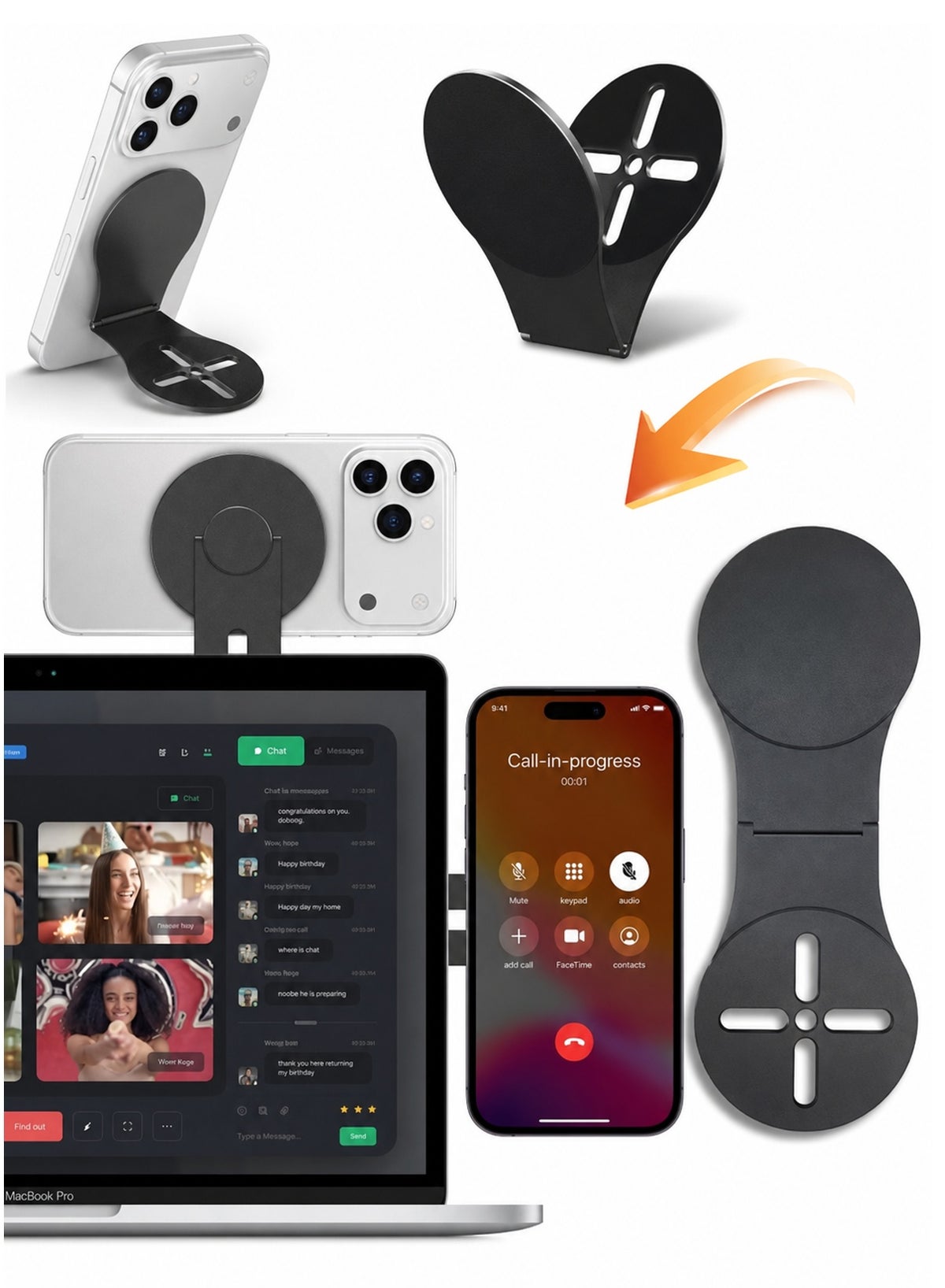 steelcore Steelcore Magsafe Magnetic Phone Holder Foldable Adjustable Stand ZC20D24A408C192EE01E6Z