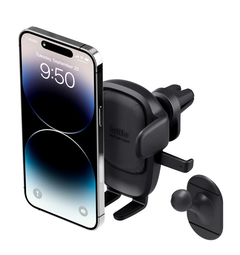 iOttie Easy One Touch Advanced Air Vent Car Phone Mount - Universal Cell Phone Holder for iPhone, Google, Samsung, Moto, LG, and All Other Smartphones - Image 1