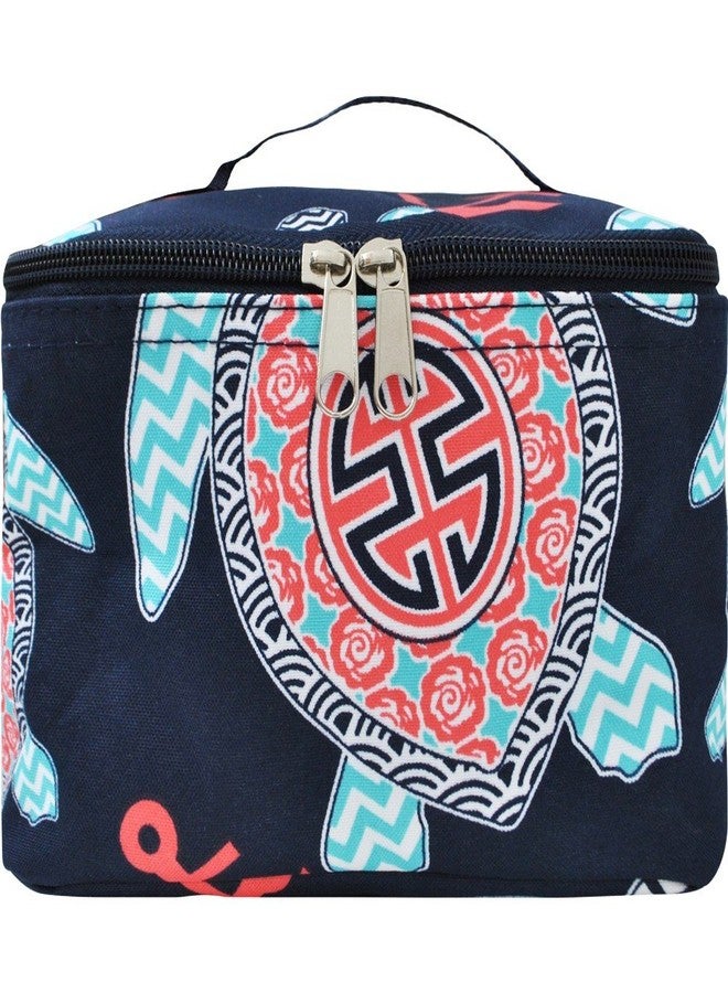 NGIL Travel Cosmetic Bag Makeup Bag Organizer for Women and Girls (Turtle-Navy) - Image 1