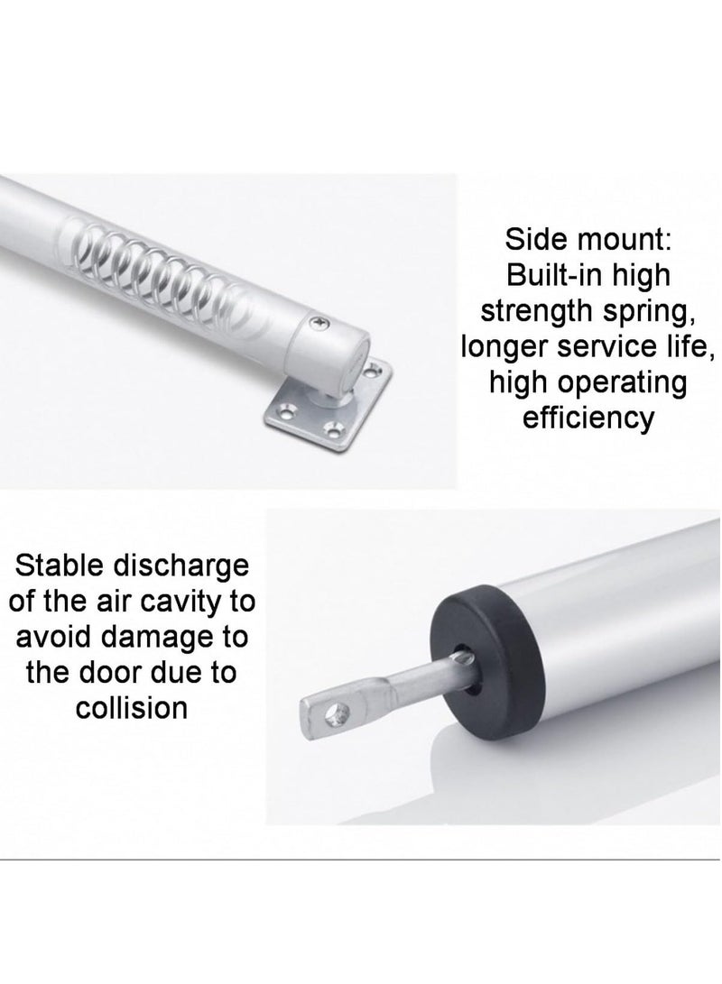 Door Closer Aluminum Pneumatic Door Closer Automatic Door Closer Side Mounted Home Fire Door Closer Device Mute Anti Collision Buffer Rebound Door Closer - Image 4